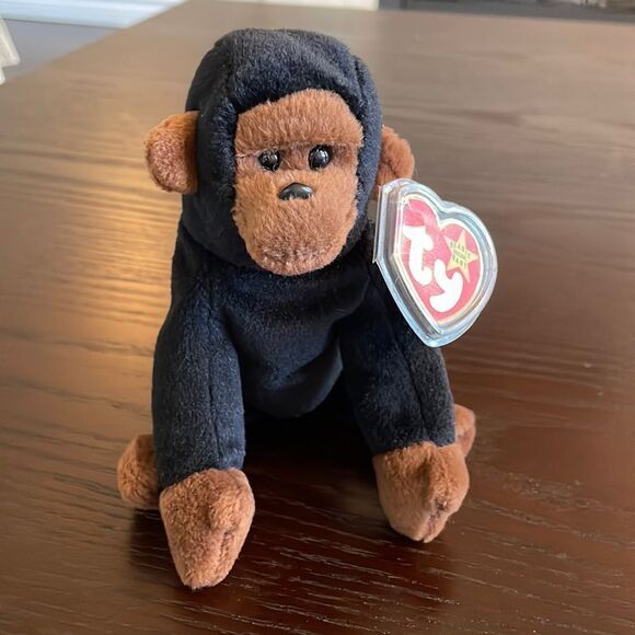Ty Original Beanie Baby Congo the Gorilla Excellent Condition NWT PVC Pellets - Picture 1 of 6